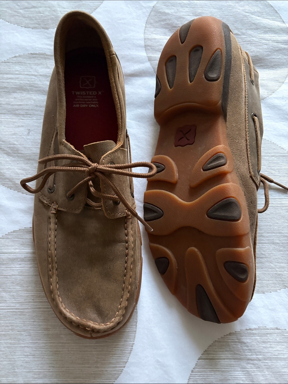 Twisted X Men's Tan  Boat Shoes